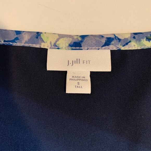 J Jill Tank Dress Womens ST Small Tall Navy Fit On The Go Racerback Sleeveless - Picture 8 of 12